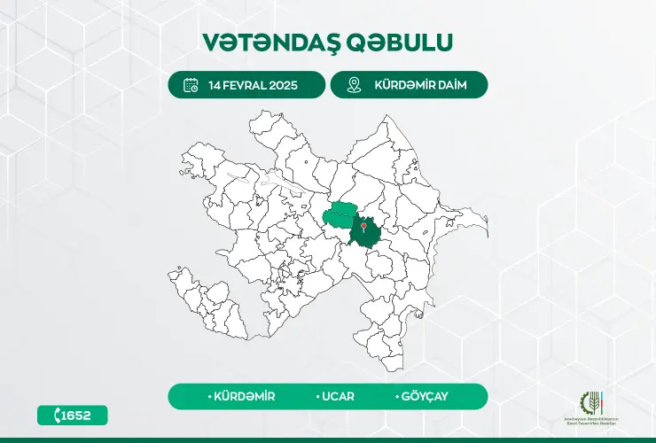 Kənd təsərrüfatı naziri Məcnun Məmmədov Kürdəmirdə vətəndaşları qəbul edəcək