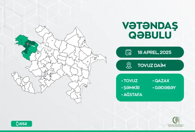 Kənd təsərrüfatı naziri Məcnun Məmmədov Tovuzda vətəndaşları qəbul edəcək