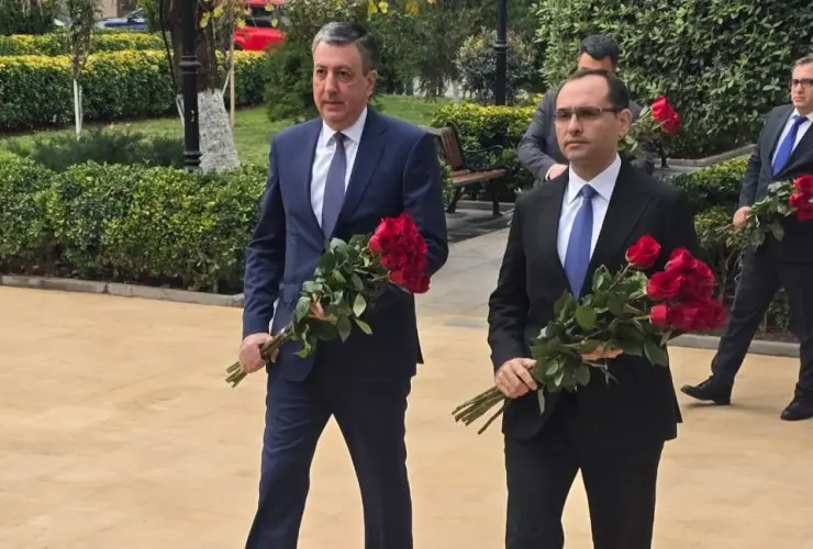 Nazir Məcnun Məmmədov Gürcüstanın ətraf mühitin mühafizəsi və kənd təsərrüfatı naziri ilə görüşüb