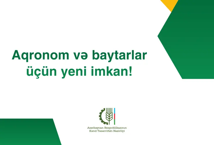 Aqronom və baytarlar üçün yeni imkan!