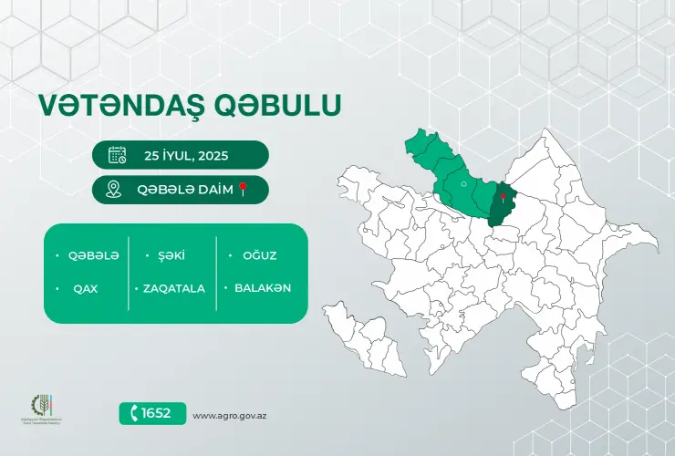 Kənd təsərrüfatı naziri Məcnun Məmmədov Qəbələdə vətəndaşları qəbul edəcək