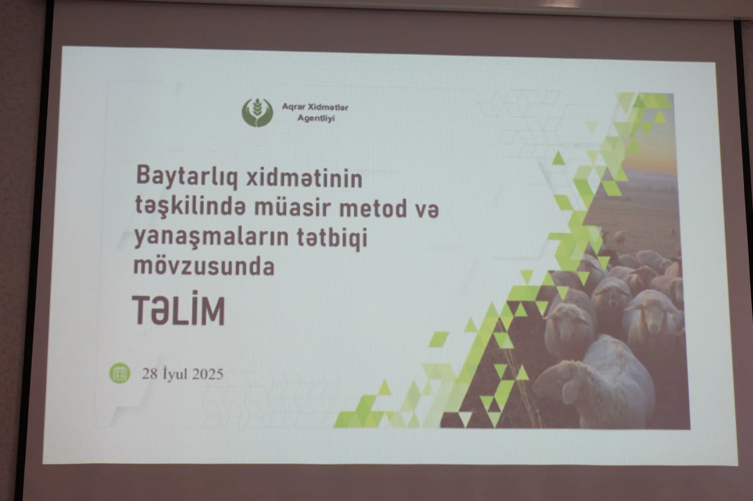 Heyvan sağlamlığı sahəsində müasir yanaşmalar üzrə təlim keçirilib