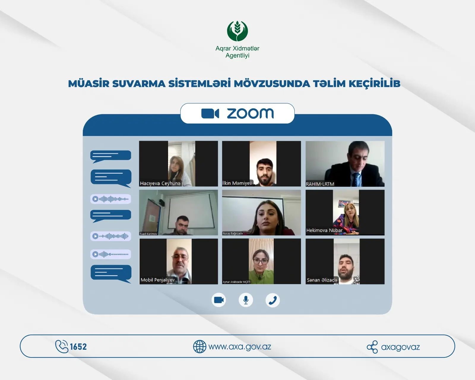 Aqrar Təlim Mərkəzi tərəfindən “Müasir suvarma sistemləri” mövzusunda təlim keçirilib